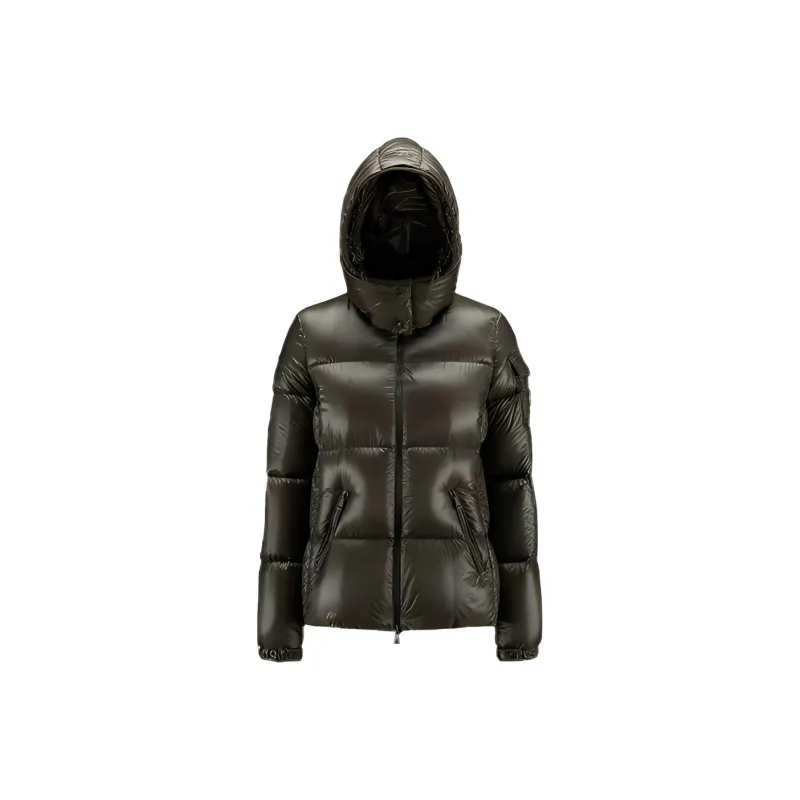 Moncler Women's Fourmine Short Down Jacket Green-0