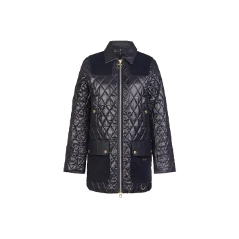 BARBOUR Premium Carlton Quilted Jacket Jackets Coats Women's Black