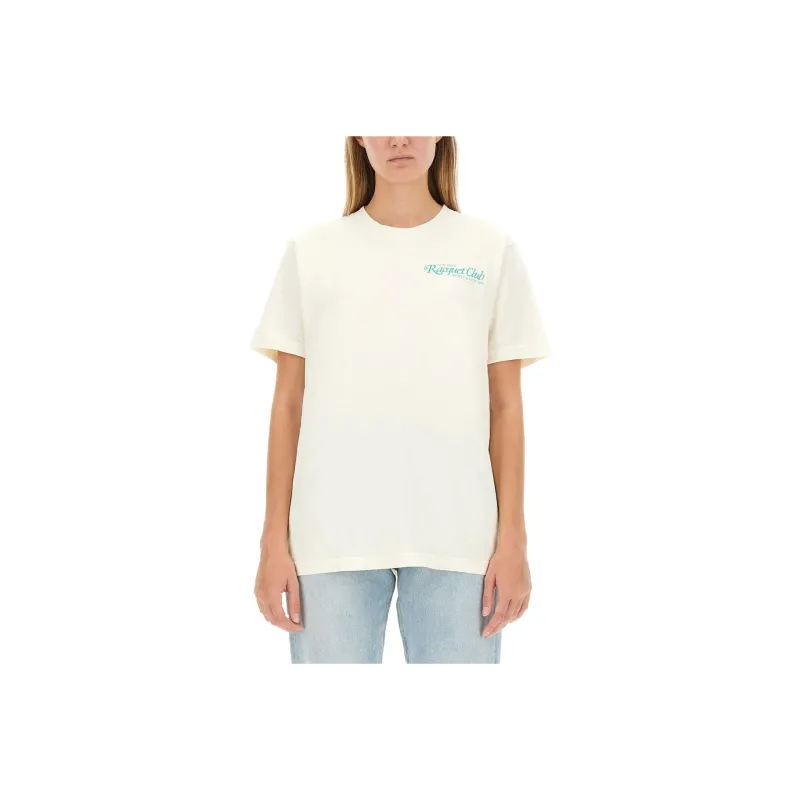 SPORTY & RICH Logo print T shirt-0