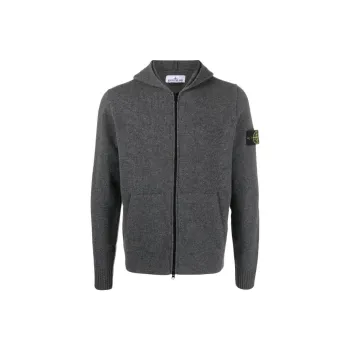 STONE ISLAND Compass motif Virgin Wool Hoodie