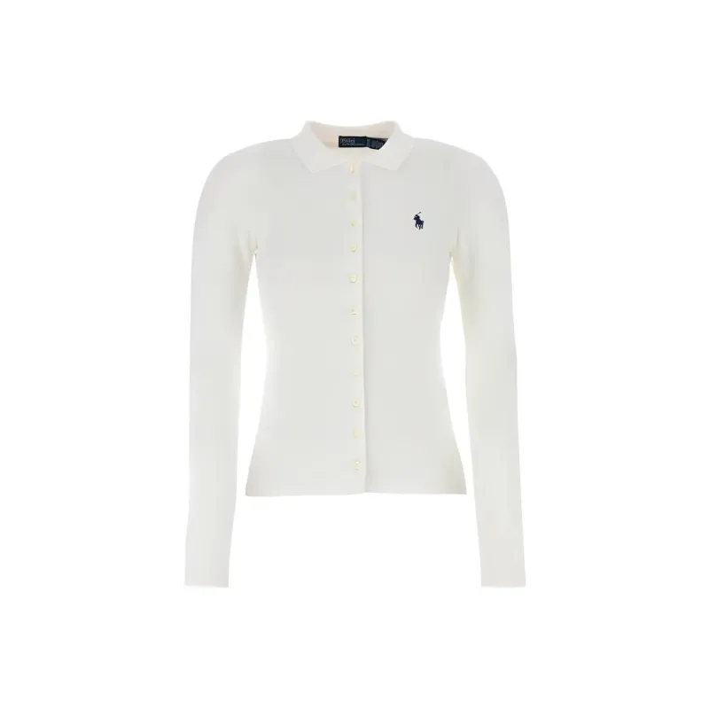 Polo Ralph Lauren Long Sleeve Polo Shirt White-0