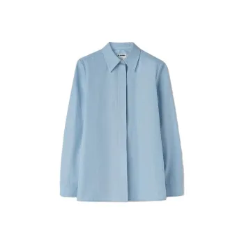 JIL SANDER Logo-embroidered Pinstripe Shirt