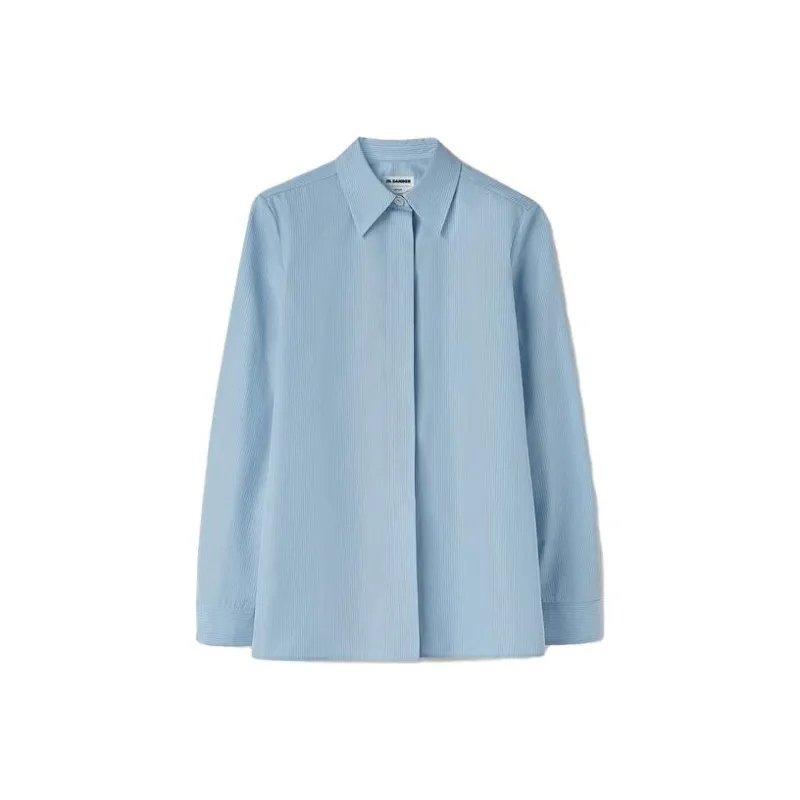 JIL SANDER Logo-embroidered Pinstripe Shirt-0