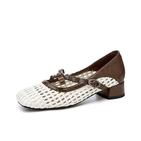 DAPHNE Chunky Heel High Heels Women's-4