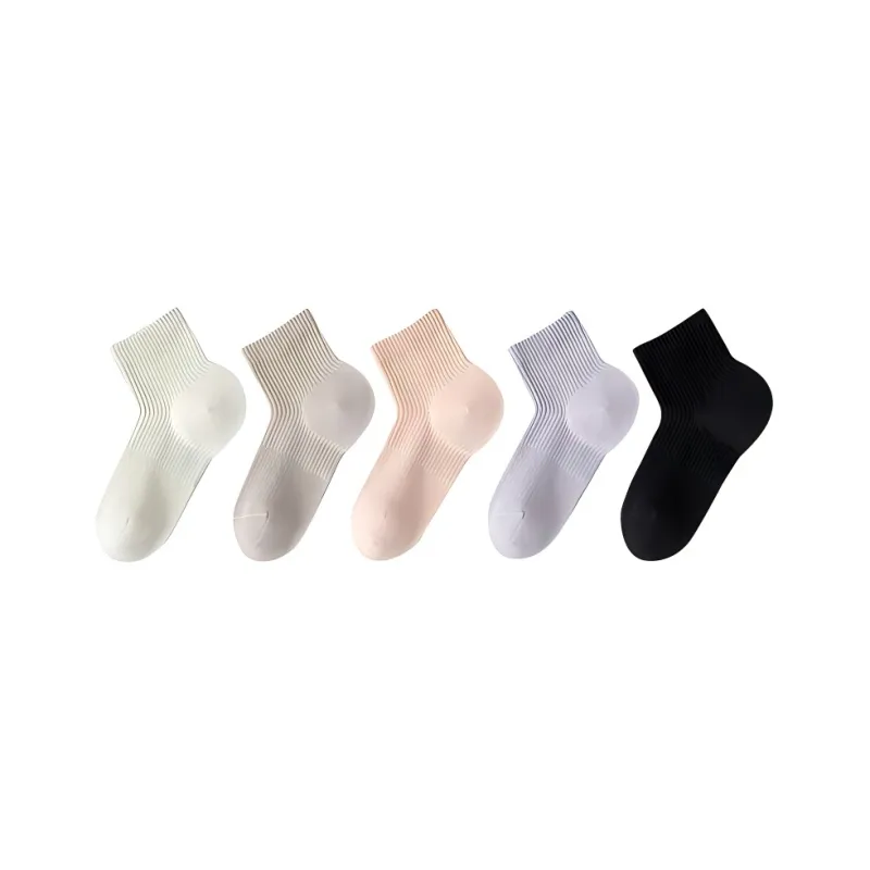 H YXIANG Mid Calf Socks Women's 5 Pack-29