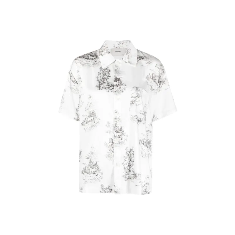 COPERNI Toile De Jouy print Satin Shirt-0