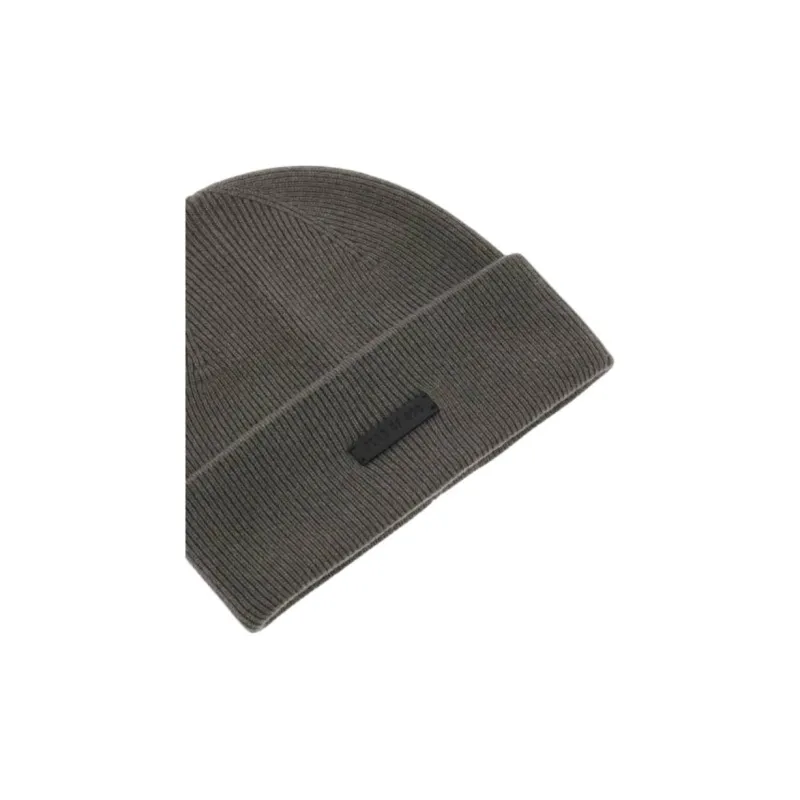 Fear Of God Logo Patch Ribbed Knit Beanie-1