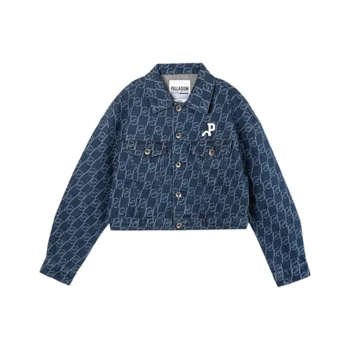 Palladium Jackets Women's Dark Denim With White Flower