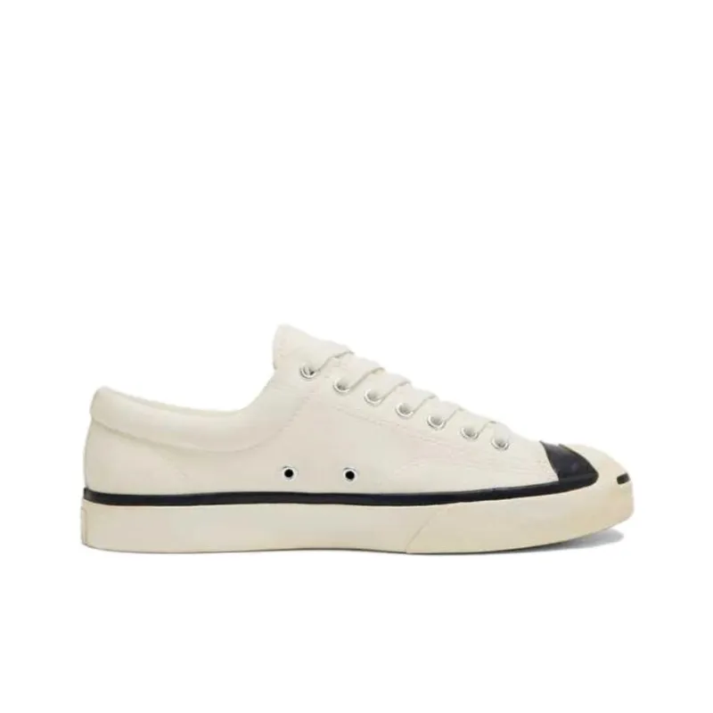 Converse Jack Purcell Anti Slip Wear Resistant Low Top Canvas Shoes Unisex White-1