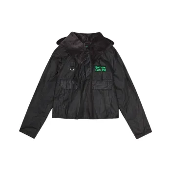 GANNI X GANNI Tartan Waxed Anorak