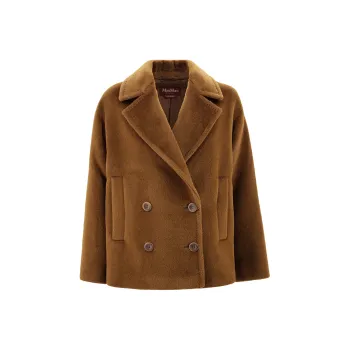 MaxMara Studio Filovia Double Breasted Long Sleeved Coat