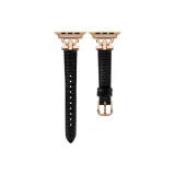 Small D Buckle Leather-Black-Rose Gold Seam First Edition