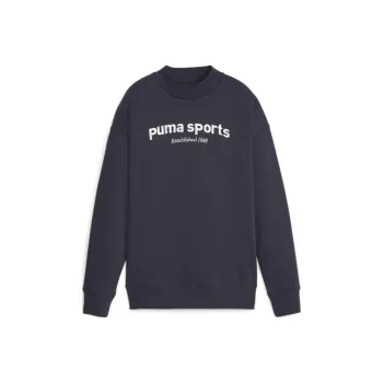 PUMA TEAM Crew Fleece Sweatshirt Women's Black