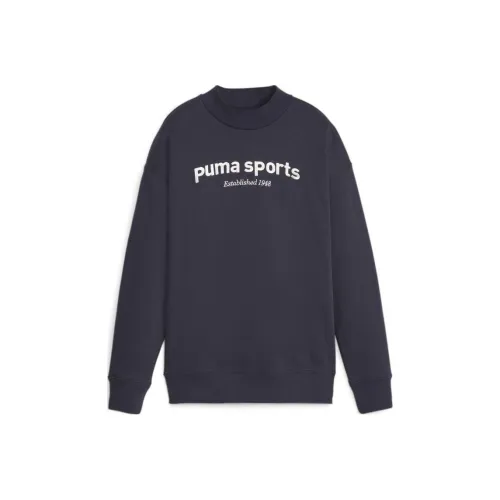PUMA TEAM Crew Fleece Sweatshirt Women's Black