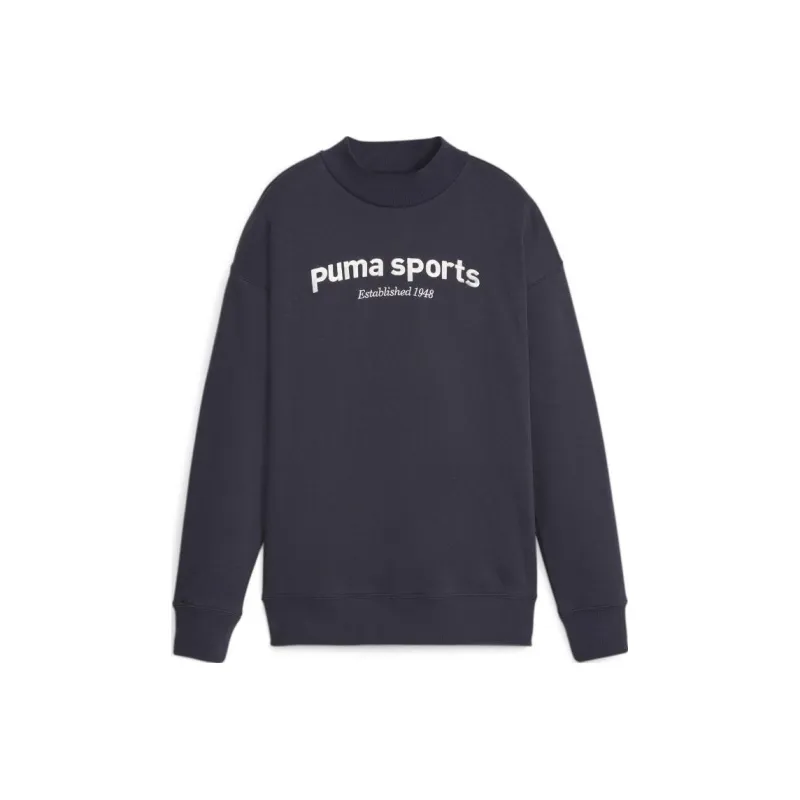 PUMA TEAM Crew Fleece Sweatshirt Women's Black-0