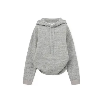 LOEWE Draped Hoodie Light Grey