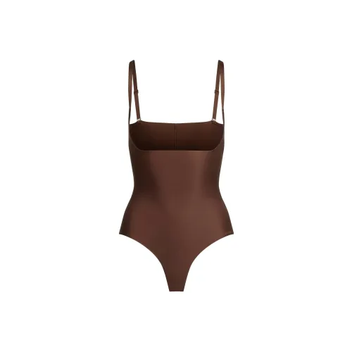 SKIMS BODY CORE SCULPT OPEN BUST THONG BODYSUIT Jumpsuit Women's COCOA/Cocoa
