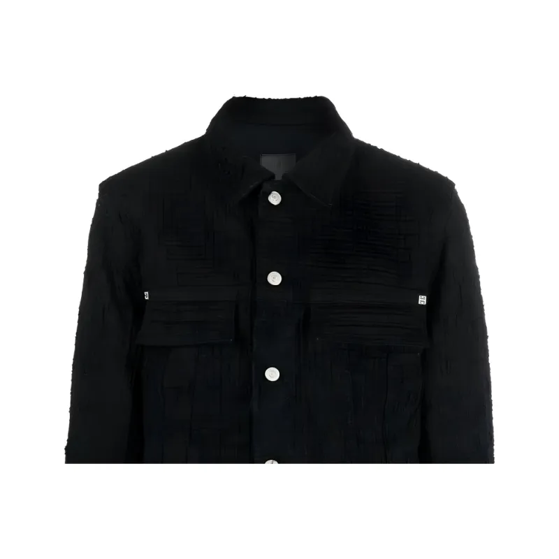 Givenchy Denim Jackets Men Black-3