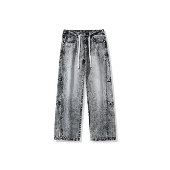 XIEXIELE Jeans Men's Smoke Gray