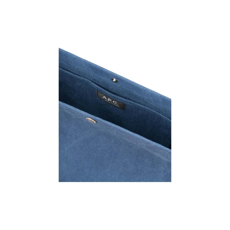 A.P.C Cotton With Polyester Shoulder Bag Women's Blue-3
