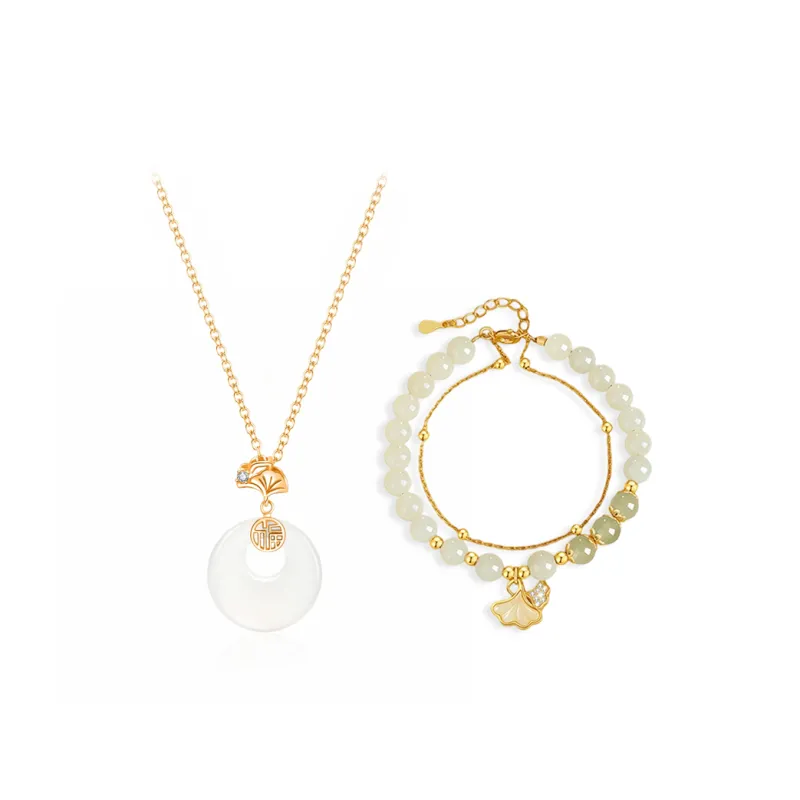 GIFU Colored Glaze Jade Necklaces Women's-0