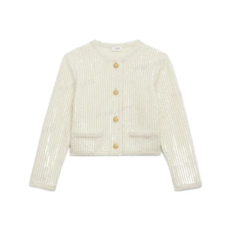 CELINE Cardigan Jacket In Alpaca Wool-0