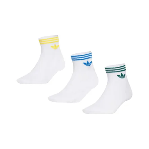 Adidas Originals TREF Ankle Socks Women's 3 Pack White