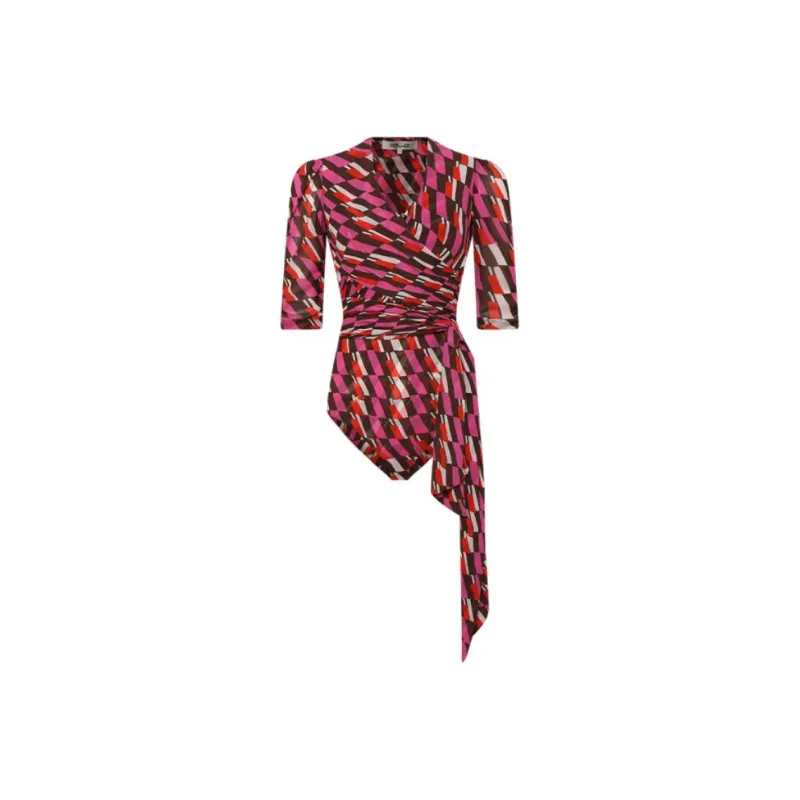 DVF Diane Von Furstenberg FW23 Bodysuits Women's Red-0