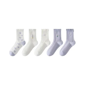 MIIOW Mid Calf Socks Women's 5 Pack