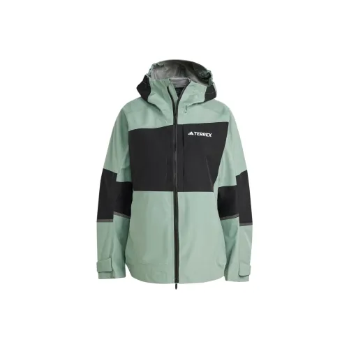 Adidas Terrex Xploric Gore-Tex Rain didnt jacket didnt jackets Coats Women's Silver Green