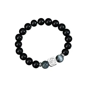MUSHIFEN Obsidian Bracelets Men's