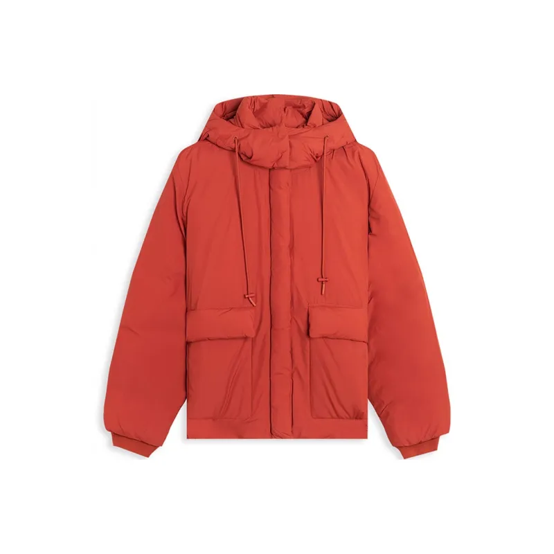 KENZO Winter Down Jacket Women's Orange Red-0