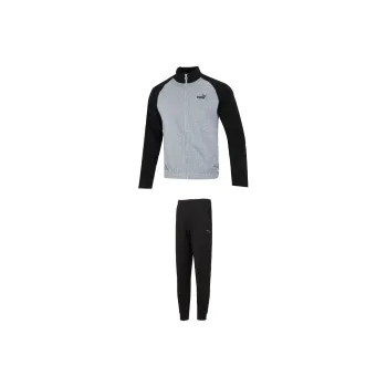 PUMA Casual Sportswear Men Set Gray Jacket+Black Pants