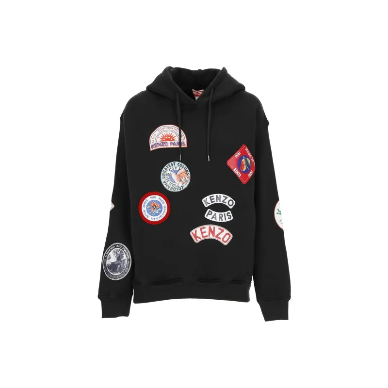 KENZO Travel Patches Cotton Hoodie-0