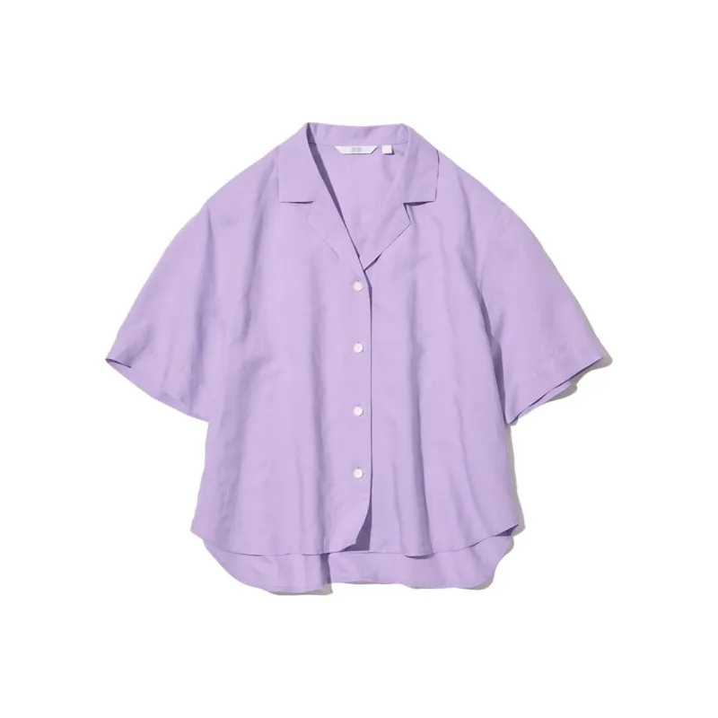 UNIQLO Shirts Women's Light Blue Purple-0