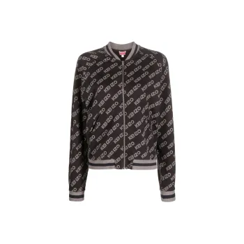 KENZO Logo print Zip up Sweatshirt