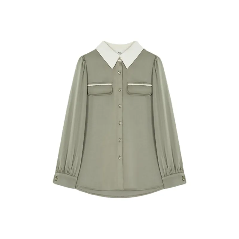 Mo Han Yi Mei Shirt Women's Olive Green-0