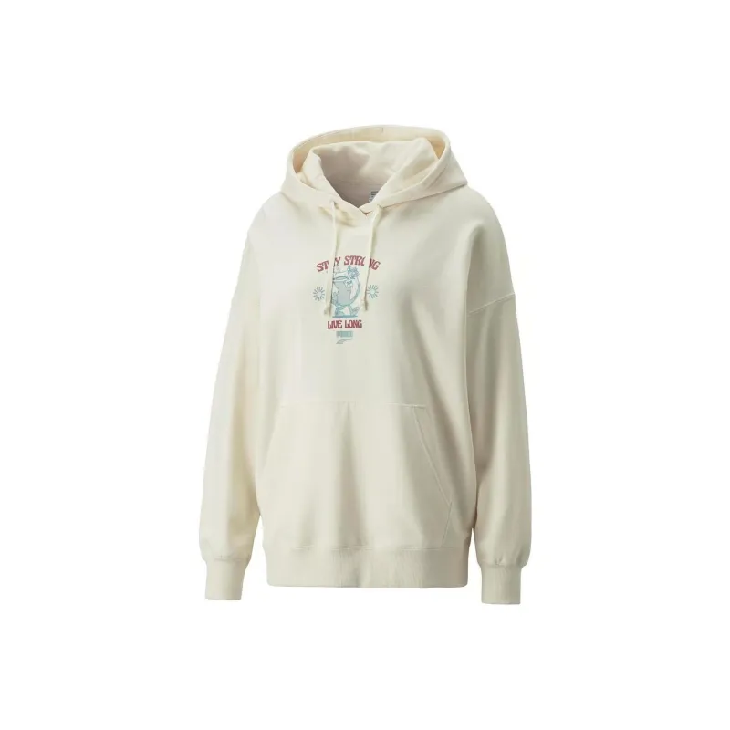 PUMA Downtown Sweatshirts Women's Cream-0