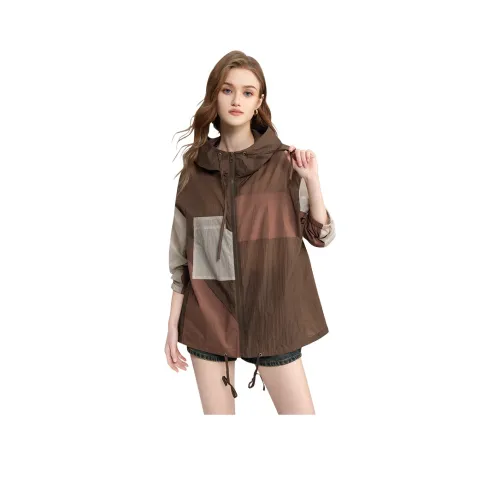 TOUCH Jackets & Coats Women's Dark Coffee & Brick Red