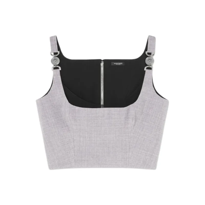 VERSACE Medusa '95 Cropped Bustier Top-0