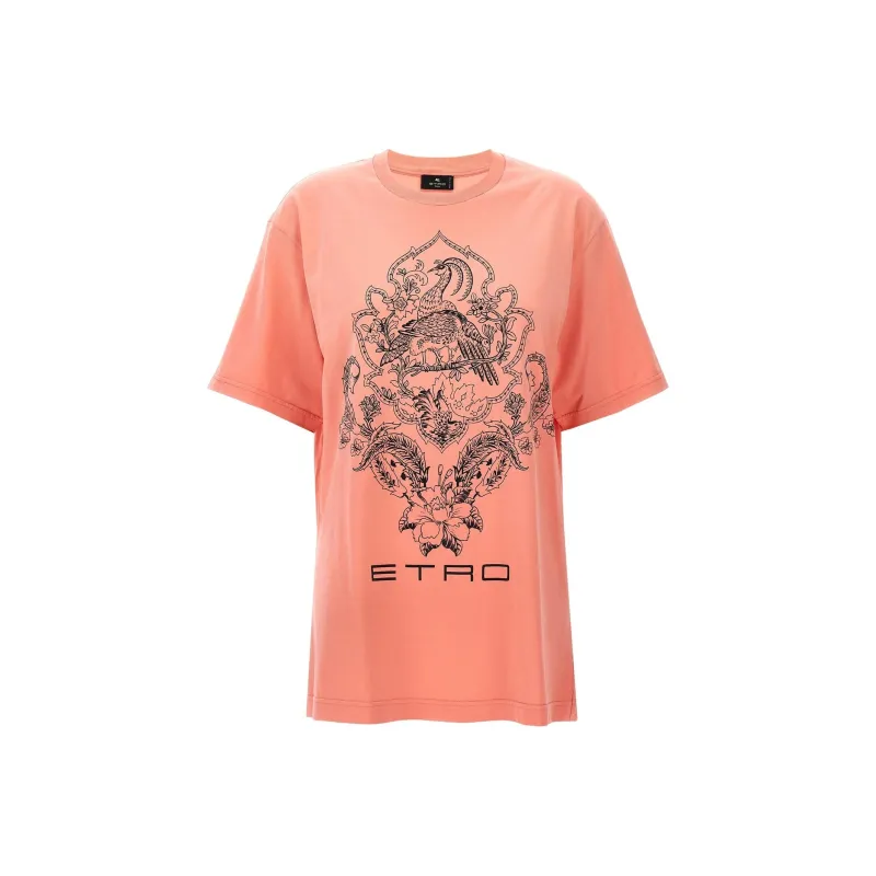 ETRO Logo Printed Crewneck T Shirt-0