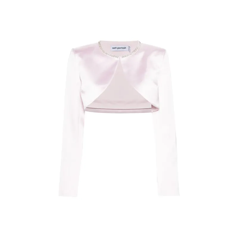Self portrait Satin Bolero Jacket-0