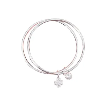 HAOYINFANG 999 Fine Silver Sterling Silver Bracelets Women's