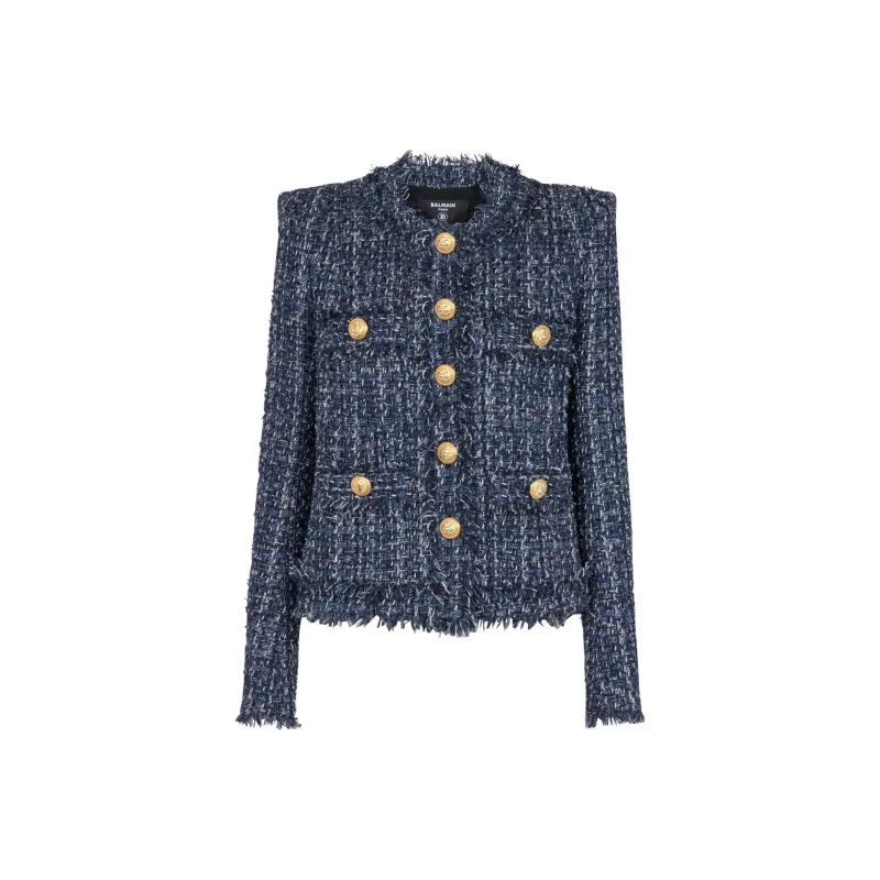 BALMAIN Jackets Women's Blue-0