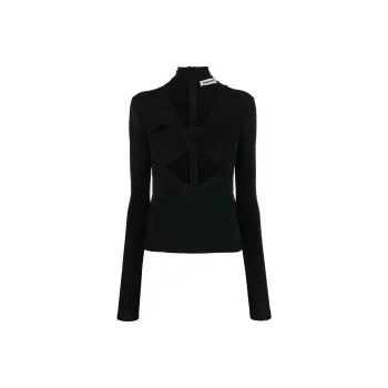 AMBUSH Heart Cut Out Turtleneck Top