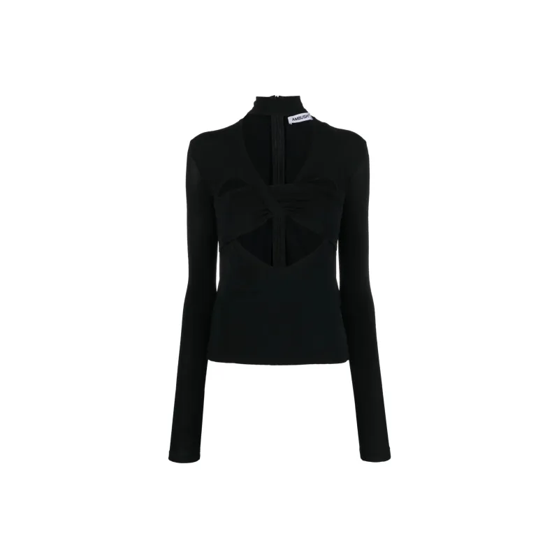 AMBUSH Heart Cut Out Turtleneck Top-0