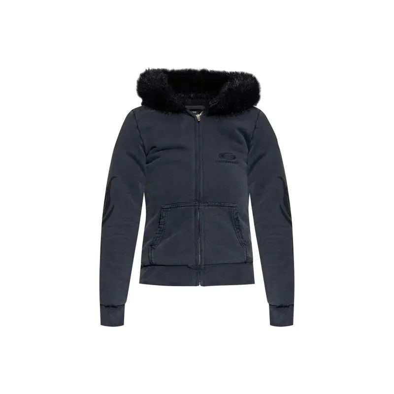 Balenciaga Logo Embroidered Zip Up Jacket-0