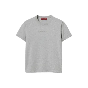 GUCCI Jersey Embossed Crewneck T Shirt