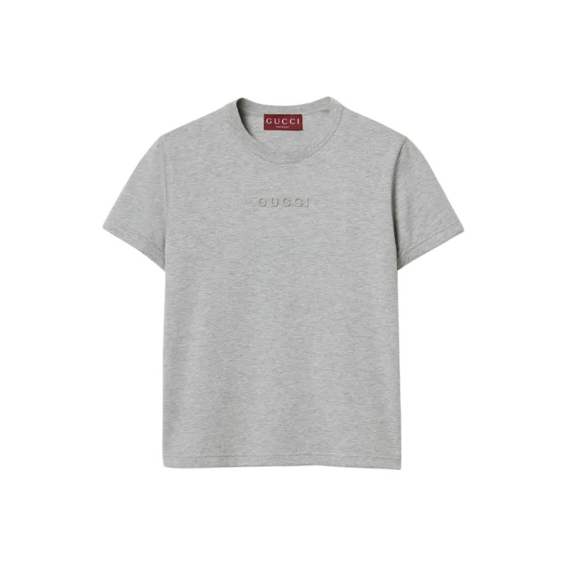 GUCCI Jersey Embossed Crewneck T Shirt-0