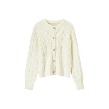 FANQIN Knitwear Women's Ecru